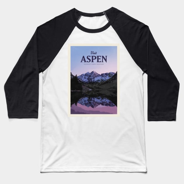 Visit Aspen Baseball T-Shirt by Mercury Club